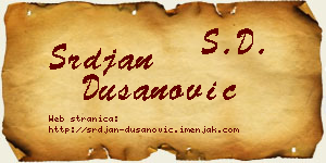 Srđan Dušanović vizit kartica